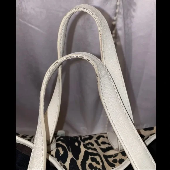 Vintage Yves Saint Laurent YSL Snow Leopard Print Maxi Tote Bag Rare - Picture 5 of 14